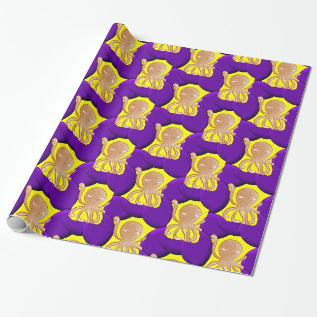 Geschenkpapier Oktopus (Ungerollt)
