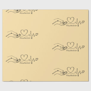 Geschenkpapier Pawfection - One-Line-Art