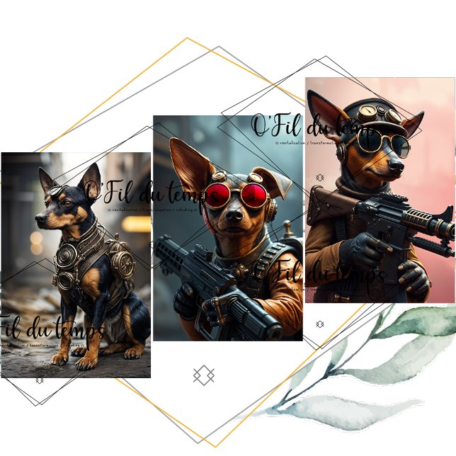 Geschenkpapier Pinscher Steampunk Ausgabe Annick Set (Von Creator hochgeladen)
