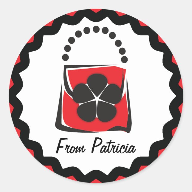 Geschenkpapier Runder Aufkleber (Vorderseite)