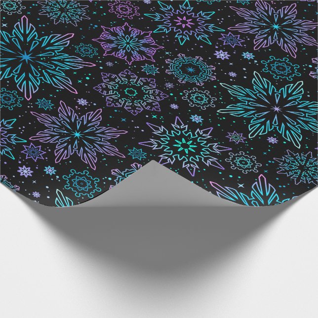 Geschenkpapier "Schneeflocken" (Ecke)