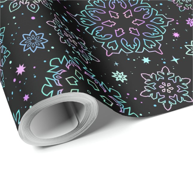 Geschenkpapier "Schneeflocken" (Rolleneckpunkt)