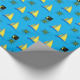 Geschenkpapier Segelboote