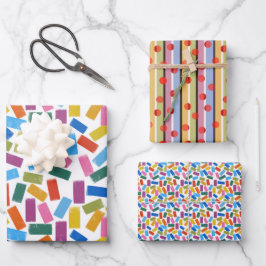Geschenkpapier-Set Konfetti Geschenkpapier Set