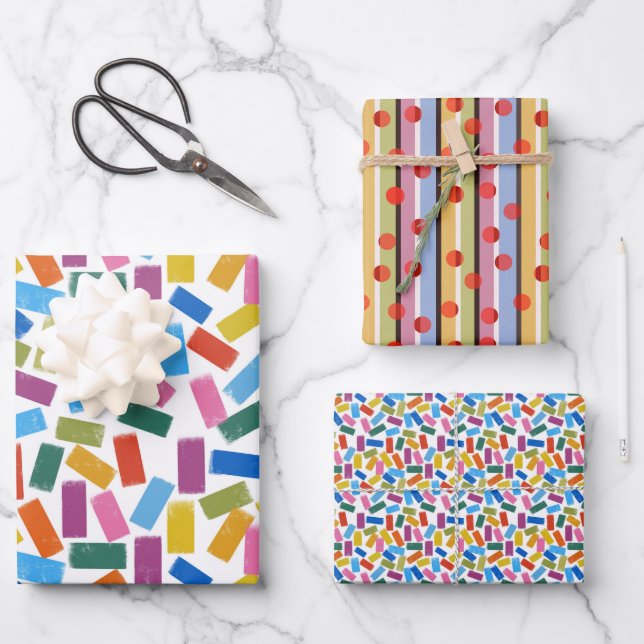 Geschenkpapier-Set Konfetti Geschenkpapier Set (Vorderseite)