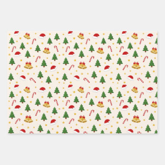 Geschenkpapier-Set mit 3 flachen Bögen Geschenkpapier Set