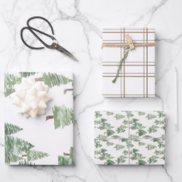 Geschenkpapier-Set mit 3 flachen Bögen Geschenkpapier Set