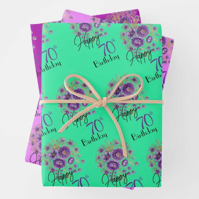 Geschenkpapier-Set mit 3 flachen Bögen Geschenkpapier Set (Beispiel)