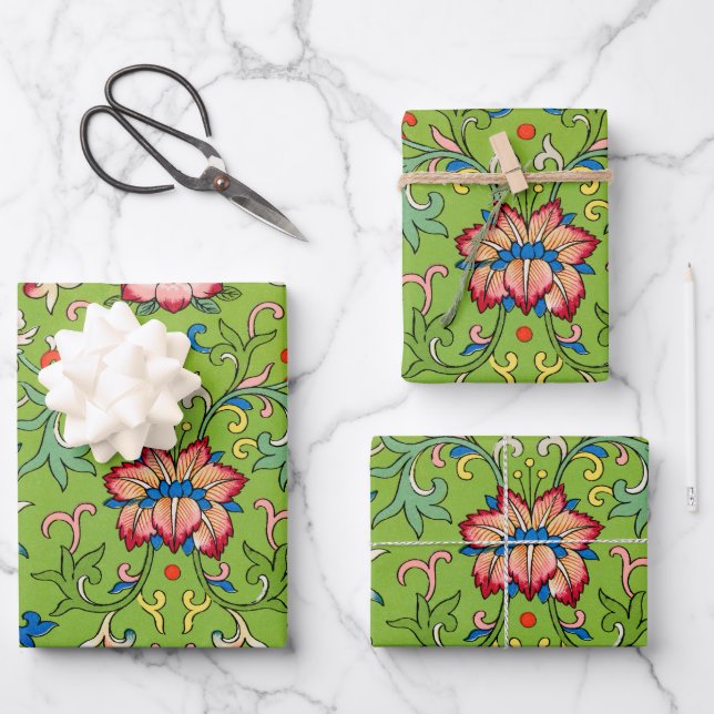 Geschenkpapier-Set mit 3 flachen Bögen Geschenkpapier Set (Vorderseite)