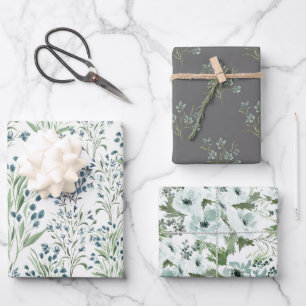 Geschenkpapier-Set mit 3 flachen Bögen Geschenkpapier Set