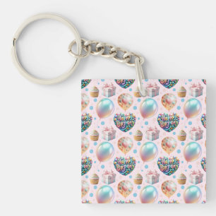 Geschenkpapier-Set mit 3 flachen Bögen Schlüsselanhänger