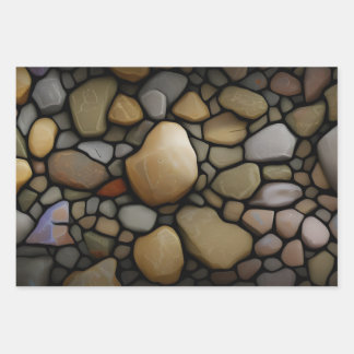 Geschenkpapier - Steine Set