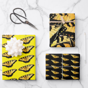Geschenkpapier Tiger Frack Schmetterlinge Set