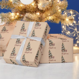 Geschenkpapier unter dem Weihnachtsbaum