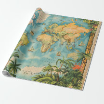 Geschenkpapier - Vintage Atlas