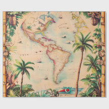 Geschenkpapier-Vintage Atlas Geschenkpapier