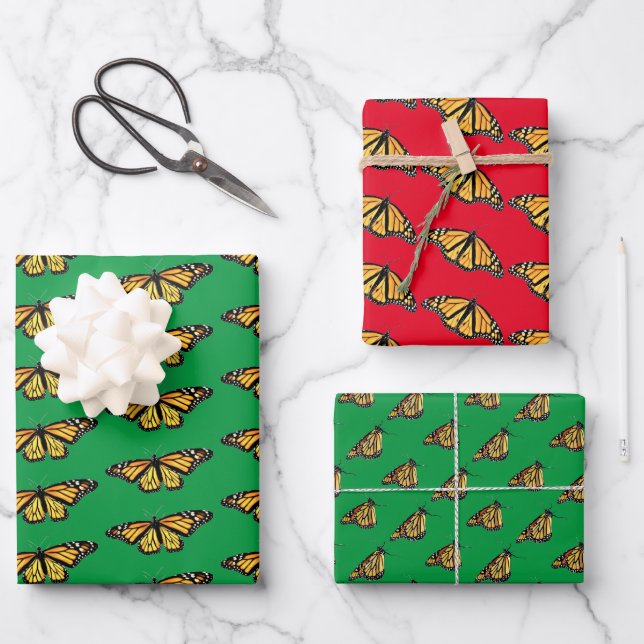 Geschenkpapier Weihnachtsmonarchie Set (Vorderseite)