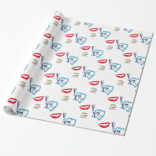 Geschenkpapier Zahnarzt