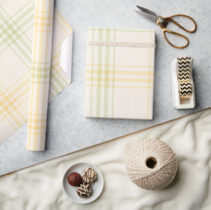 Geschenkpapier   Zitronen-Kariert Luxus-Geschenkpa