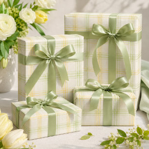 Geschenkpapier   Zitronen-Kariert Luxus-Geschenkpa