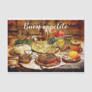 Geschenkpapier zum italienischen Abendessen Seidenpapier