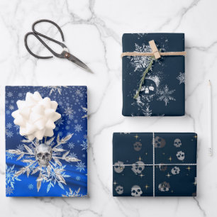 Geschenkpapier zum Umschlag von Schädel und Schnee Set