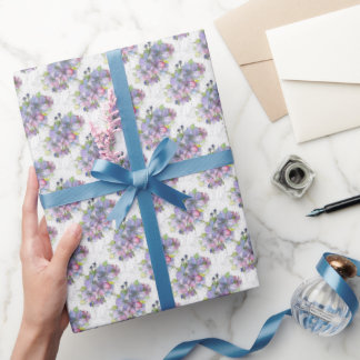 Geschenkpapierrolle - Lavendel- und rosa Blumen Geschenkpapier