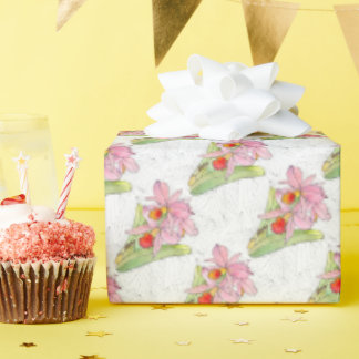 Geschenkpapierrolle - Rosa Orchidee Geschenkpapier