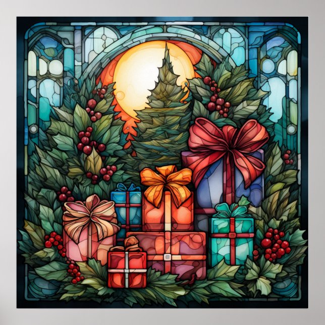 Geschenkplakat aus Hartglas Poster (Vorne)