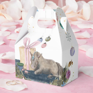 Geschenkschachtel mit Pferde Bild, Weihnachten