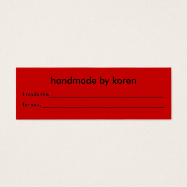 Geschenktafel (Vorderseite)