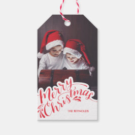 Geschenktafel für Weihnachtsgeschenke in Handschri Geschenkanhänger
