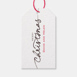 Geschenktafel HAND SCHRIFTLICHE MERRY CHRISTMAS IN Geschenkanhänger