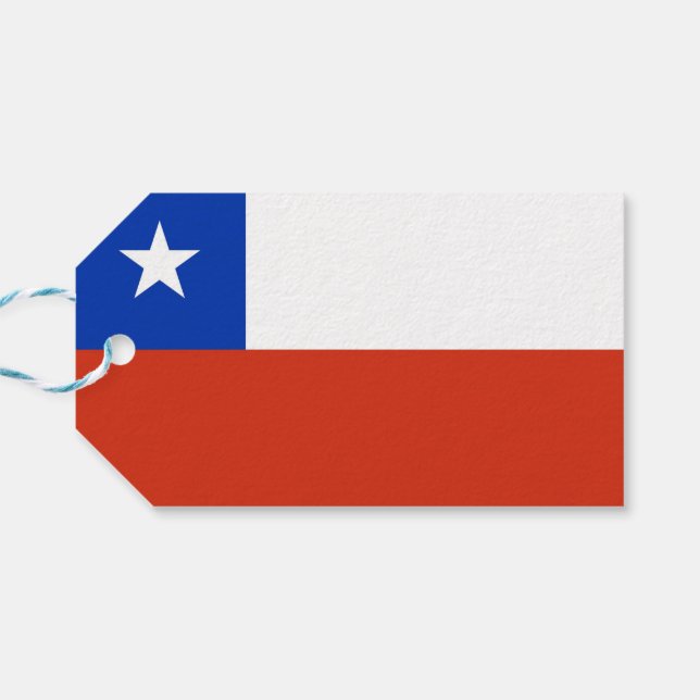 Geschenktafel mit der Flagge des Chilen Geschenkanhänger (Rückseite Horizontal)