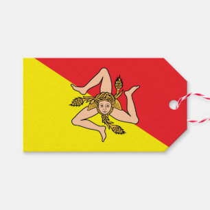Geschenktafel mit der Flagge Siziliens, Italien Geschenkanhänger