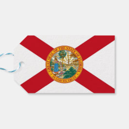 Geschenktafel mit der Flagge von Florida Staat, US Geschenkanhänger