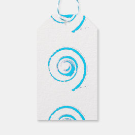 Geschenktafel mit hellblauem Twirl Geschenkanhänger