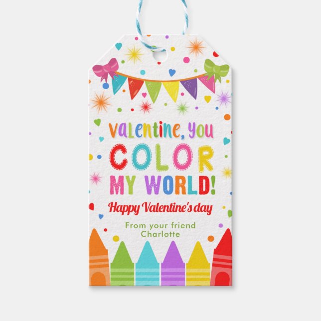 Geschenktafel, Valentinstag Geschenkanhänger (Vorderseite)