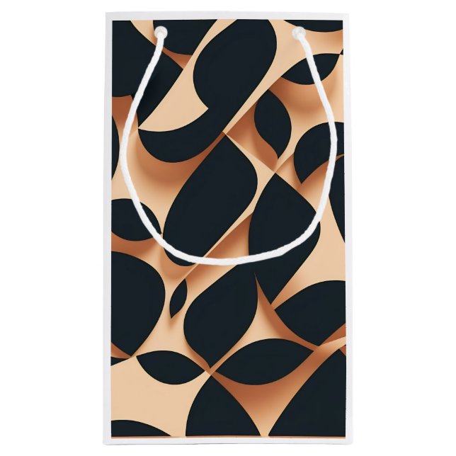 Geschenktafeln von AI-generierten Mustern Kleine Geschenktüte (Rückseite)