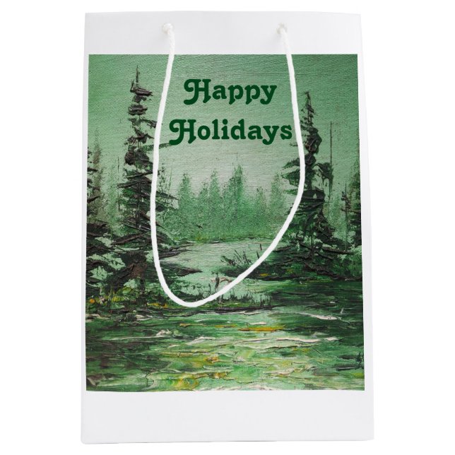 Geschenktasche Ann Hayes Ölgemälde Grünwald Mittlere Geschenktüte (Vorderseite)