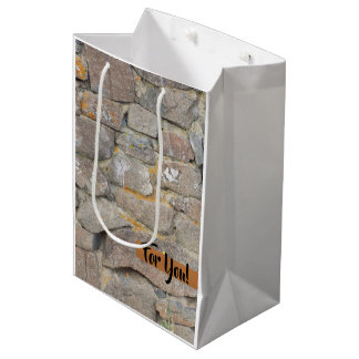Geschenktasche aus geschichtetem Stein Mittlere Geschenktüte