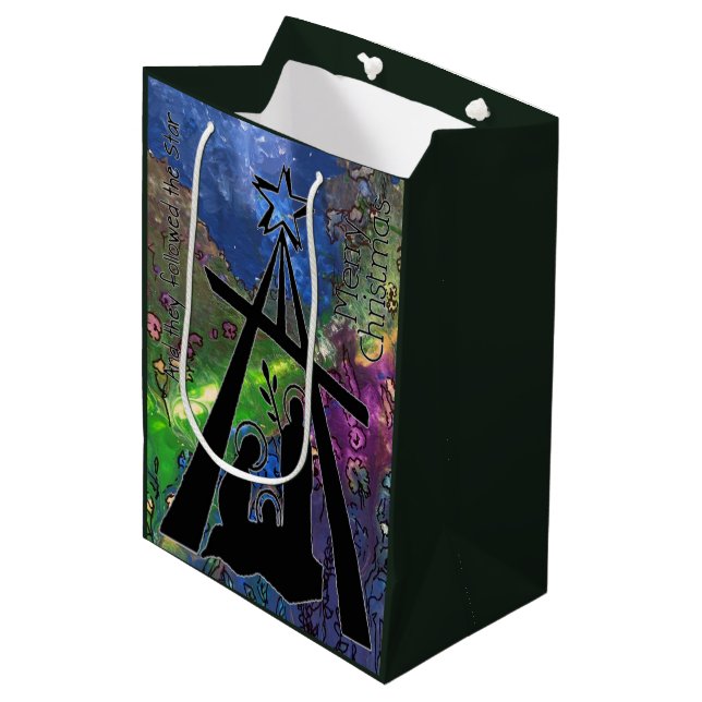 Geschenktasche aus Glas Mittlere Geschenktüte (Vorderseite Schrägansicht)