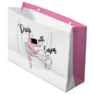 Geschenktasche "Diva mit Kurven" Große Geschenktüte