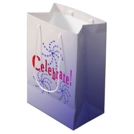 Geschenktasche - Feiern mit Feuerwerk Mittlere Geschenktüte