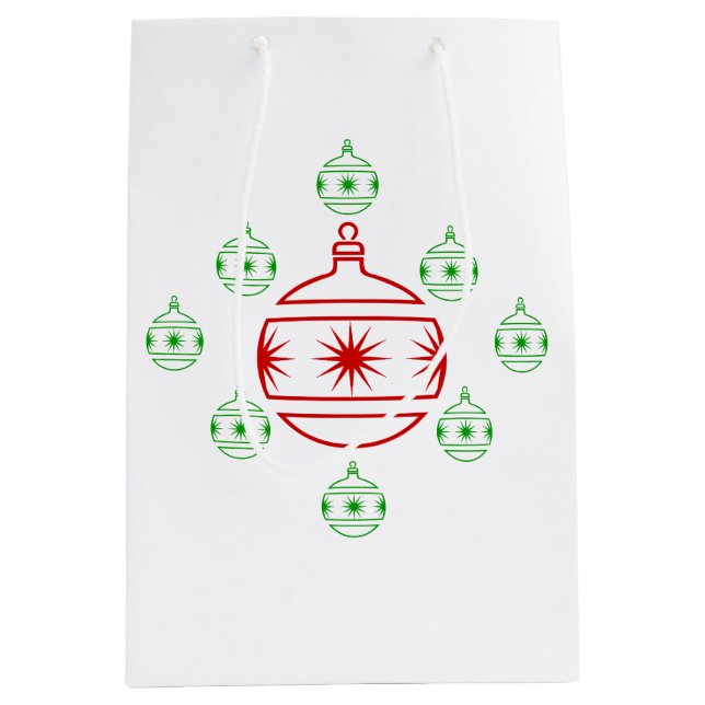 Geschenktasche - Feiertage Ornamente Mittlere Geschenktüte (Vorderseite)