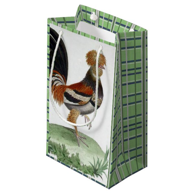Geschenktasche Französisch Bird Green Kleine Geschenktüte (Vorderseite Schrägansicht)