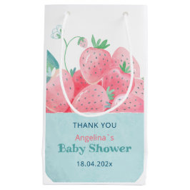 Geschenktasche für Babydusche niedliche Erdbeeren Kleine Geschenktüte