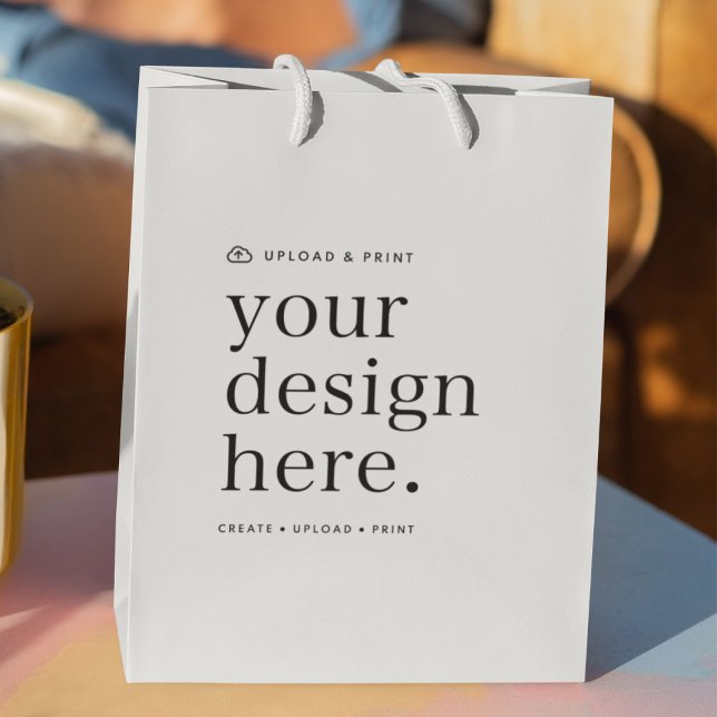 Geschenktasche für Ihr Design Upload Mittlere Geschenktüte (Versatile gift bags for business, weddings, special occasion events, gifting & more!)