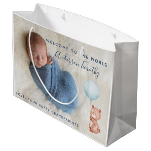 Geschenktasche für Neugeborene Große Geschenktüte