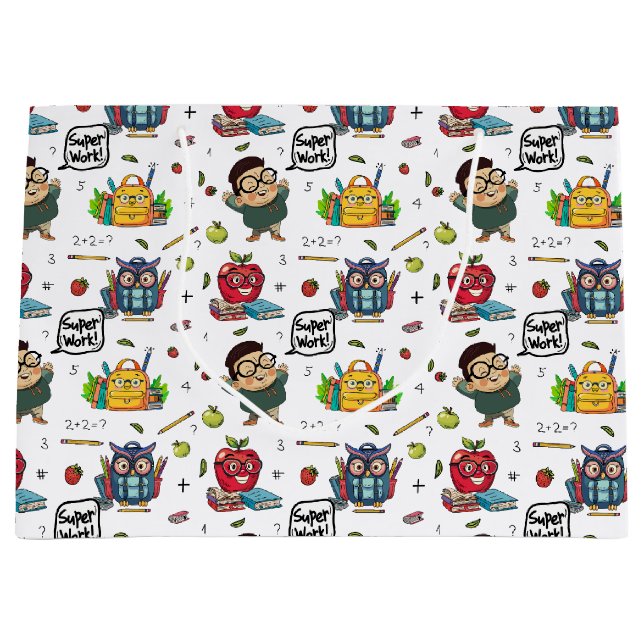 Geschenktasche für Schulfreunde Große Geschenktüte (Vorderseite)
